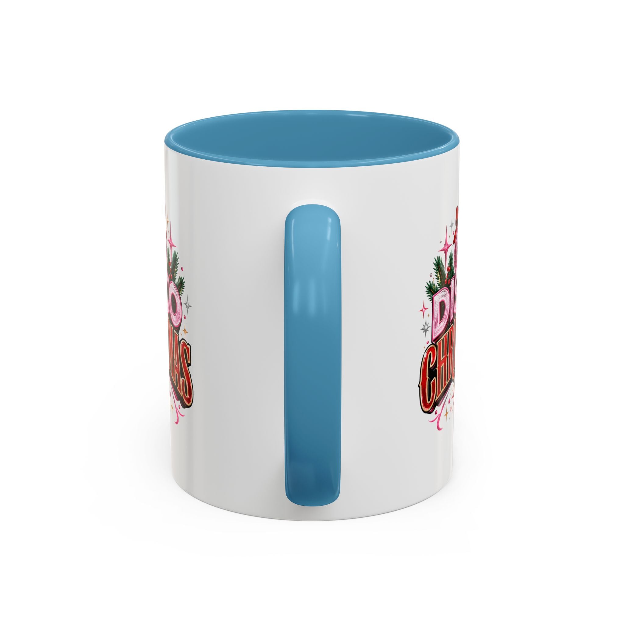 Disco Christmas Coffee Mug — Retro Holiday Disco Ball Christmas Tree Accent Mug