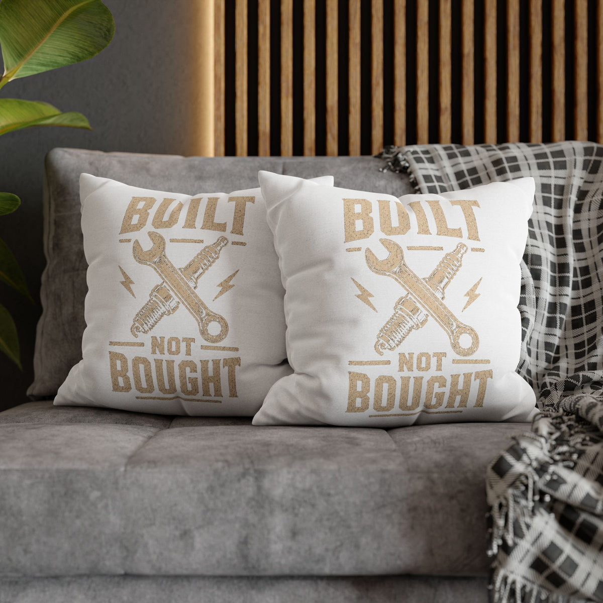 Built Not Bought Decorative Pillowcase Milo Bailey Dog Dad Mom