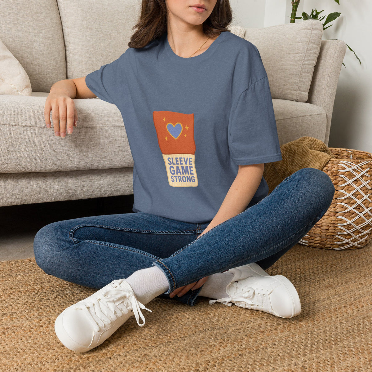 Sleeve Game Strong T-Shirt — Cute Hand-Drawn Sleeve with Heart Graphic - Trending Now - October 2026