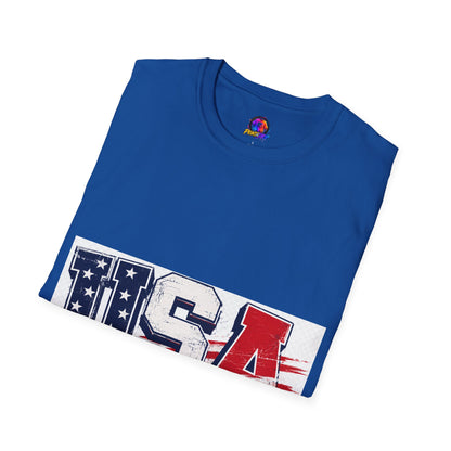USA Flag Graphic T-Shirt — Patriotic Red White & Blue Tee