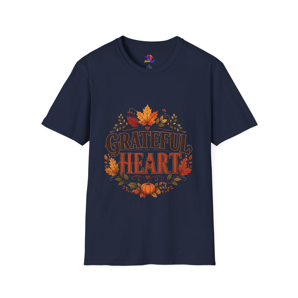 Thanksgiving T-Shirt Grateful Heart T-Shirt — Autumn Leaves Thanksgiving Tee