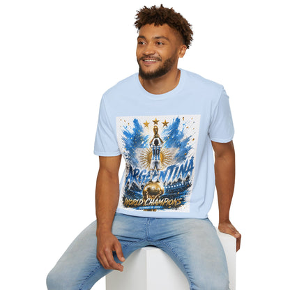 Argentina World Champions T‑Shirt — Soccer World Cup 3 Stars Tribute