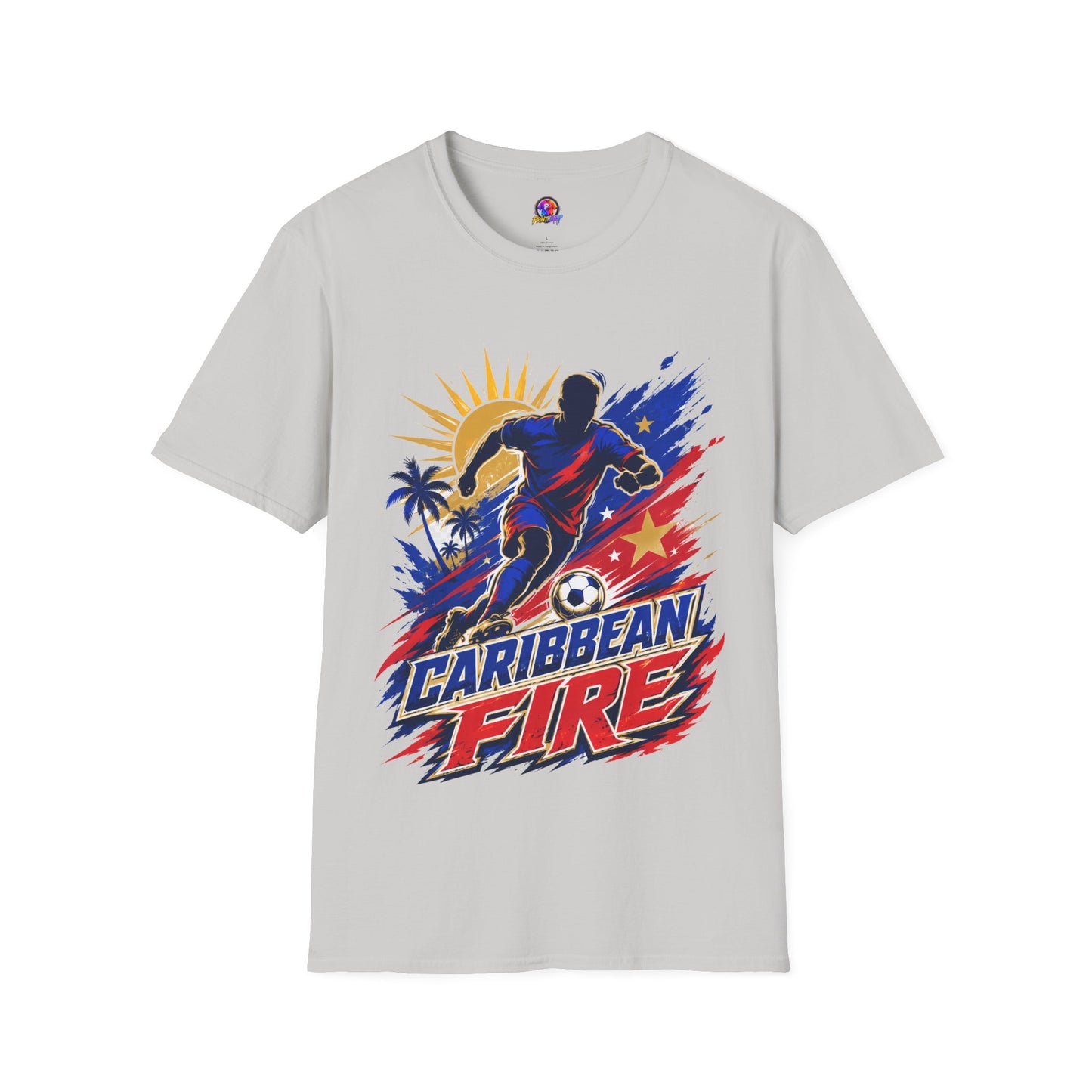 Haiti Soccer T-Shirt — Caribbean Fire Graphic Tee