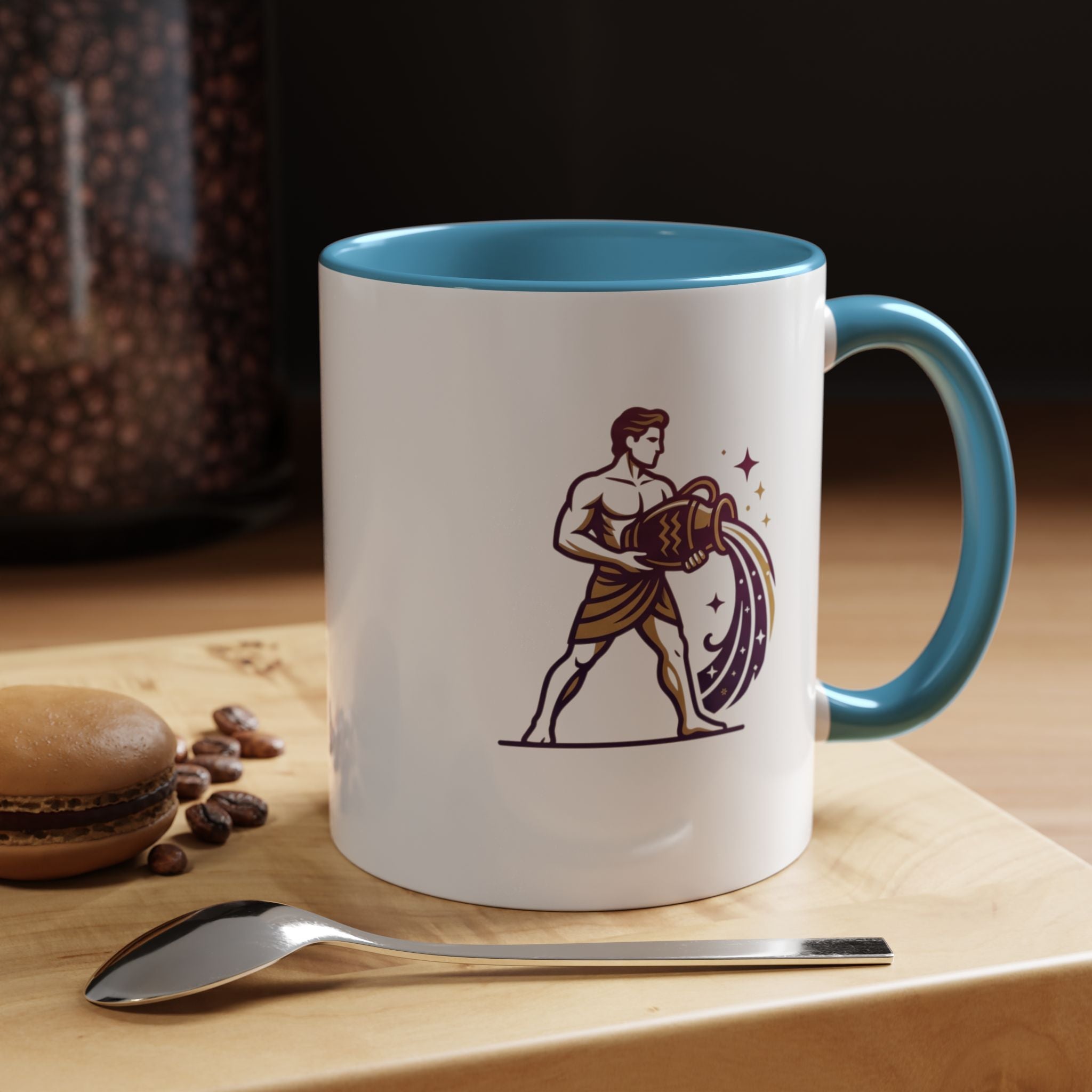 Aquarius Zodiac Coffee Mug — Water Bearer Astrology Gift