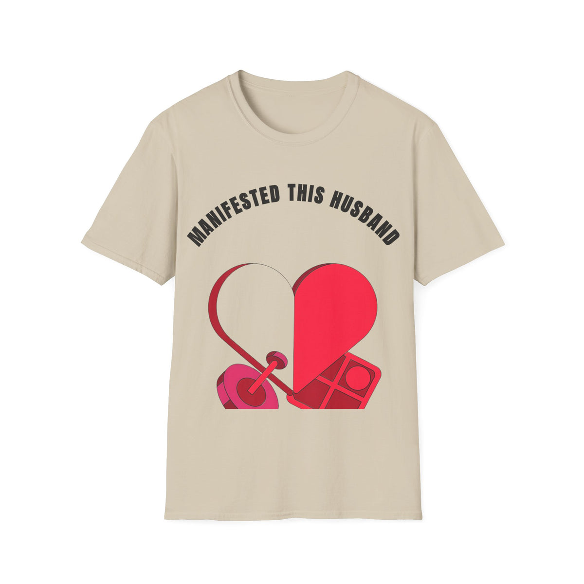 T-Shirt — "Manifested This Husband" Heart Graphic - Trending Now - September 2026