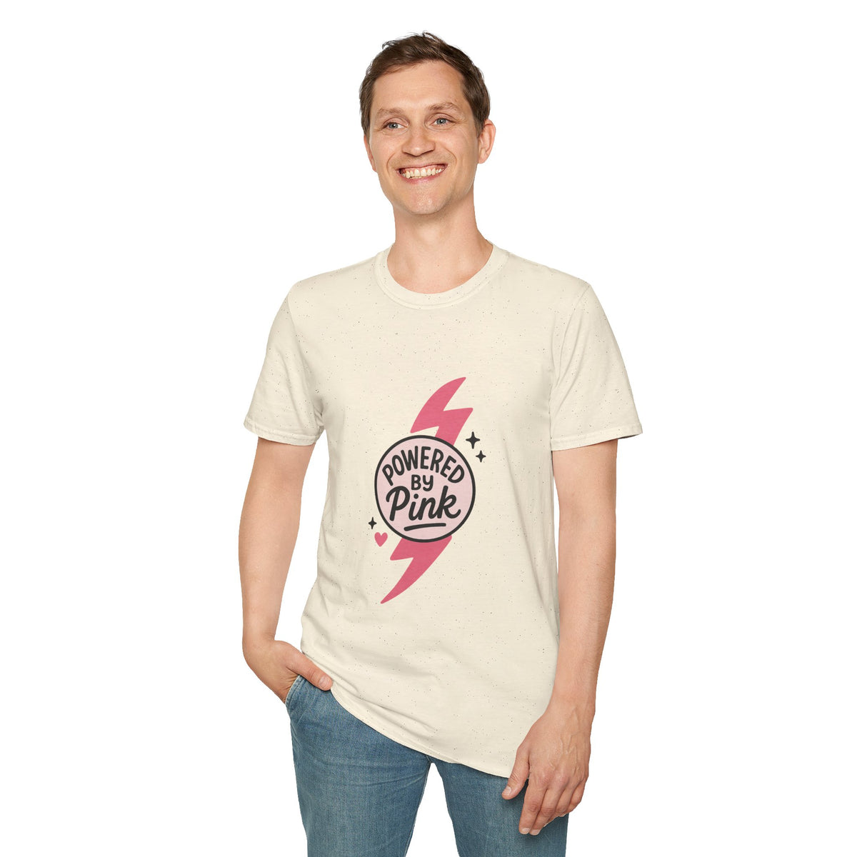 Pink Power Bolt T-Shirt — Flowers in Pink Graphic Tee - Trending Now - October 2026