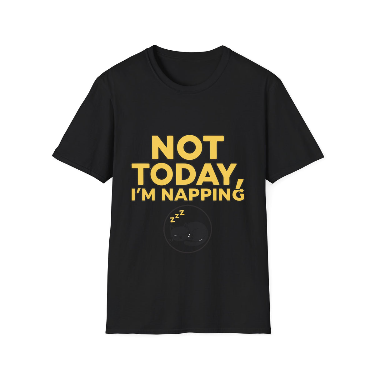 Not Today I'm Napping Sleeping Cat T-Shirt - Funny Lazy Animal Graphic Tee - Trending Now - September 2026
