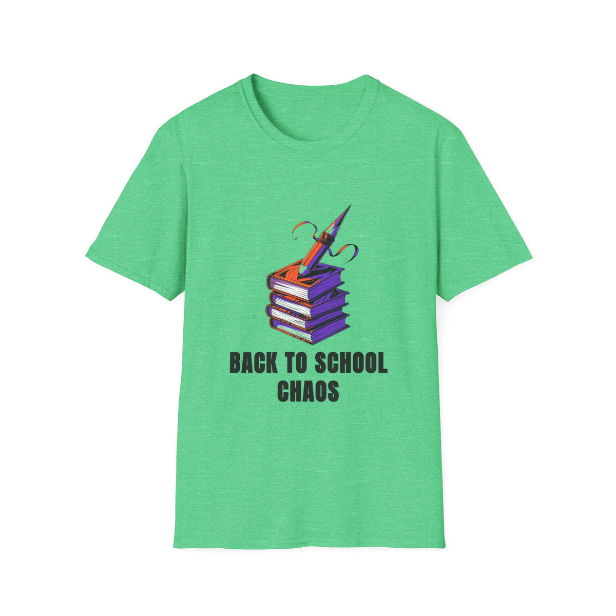 Back to School Chaos T-Shirt — Cute Stacked Books & Pencil Design - Trending Now - August 2026