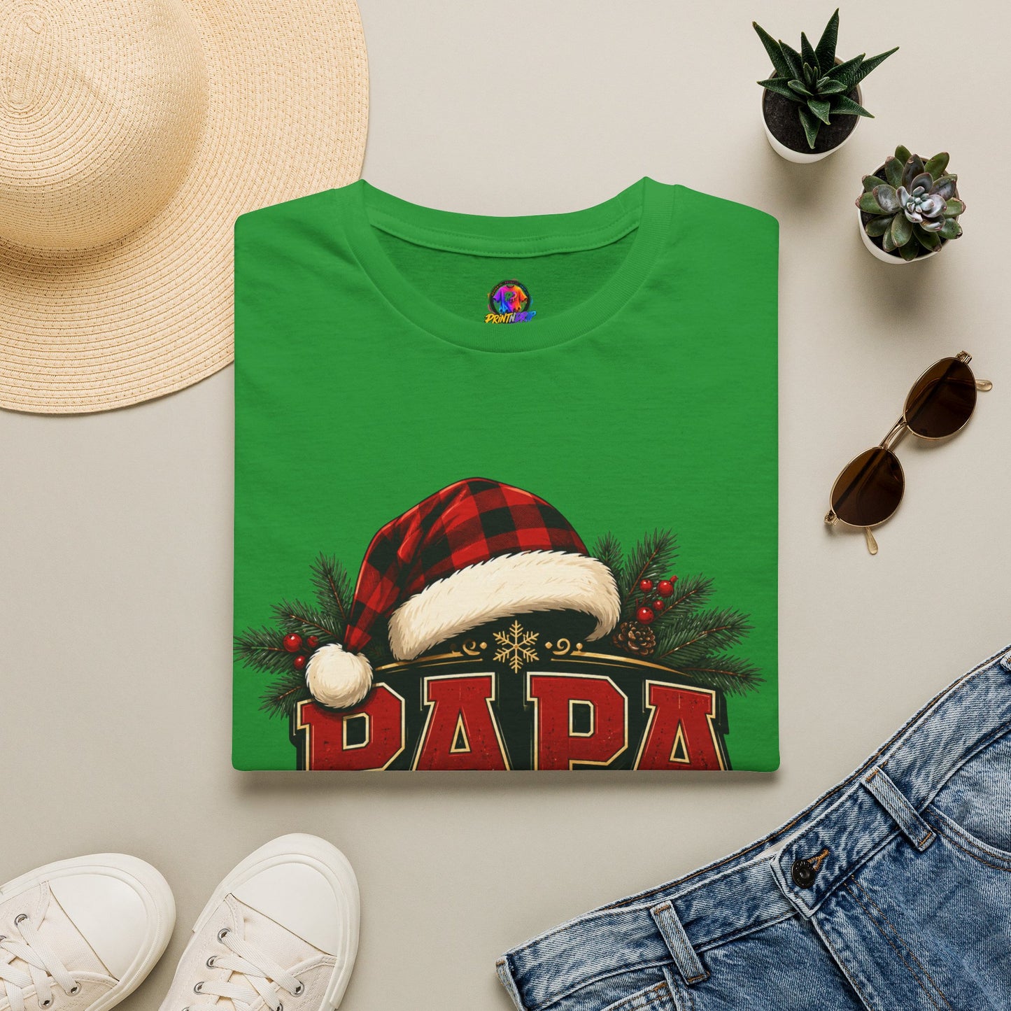 Papa Claus T-Shirt — Festive Holiday Dad Christmas Tee