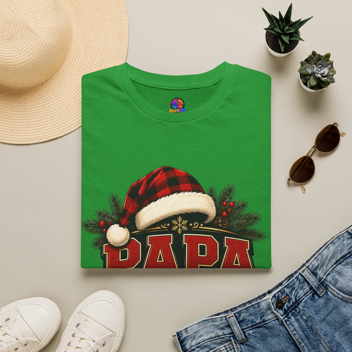 Papa Claus T-Shirt — Festive Holiday Dad Christmas Tee