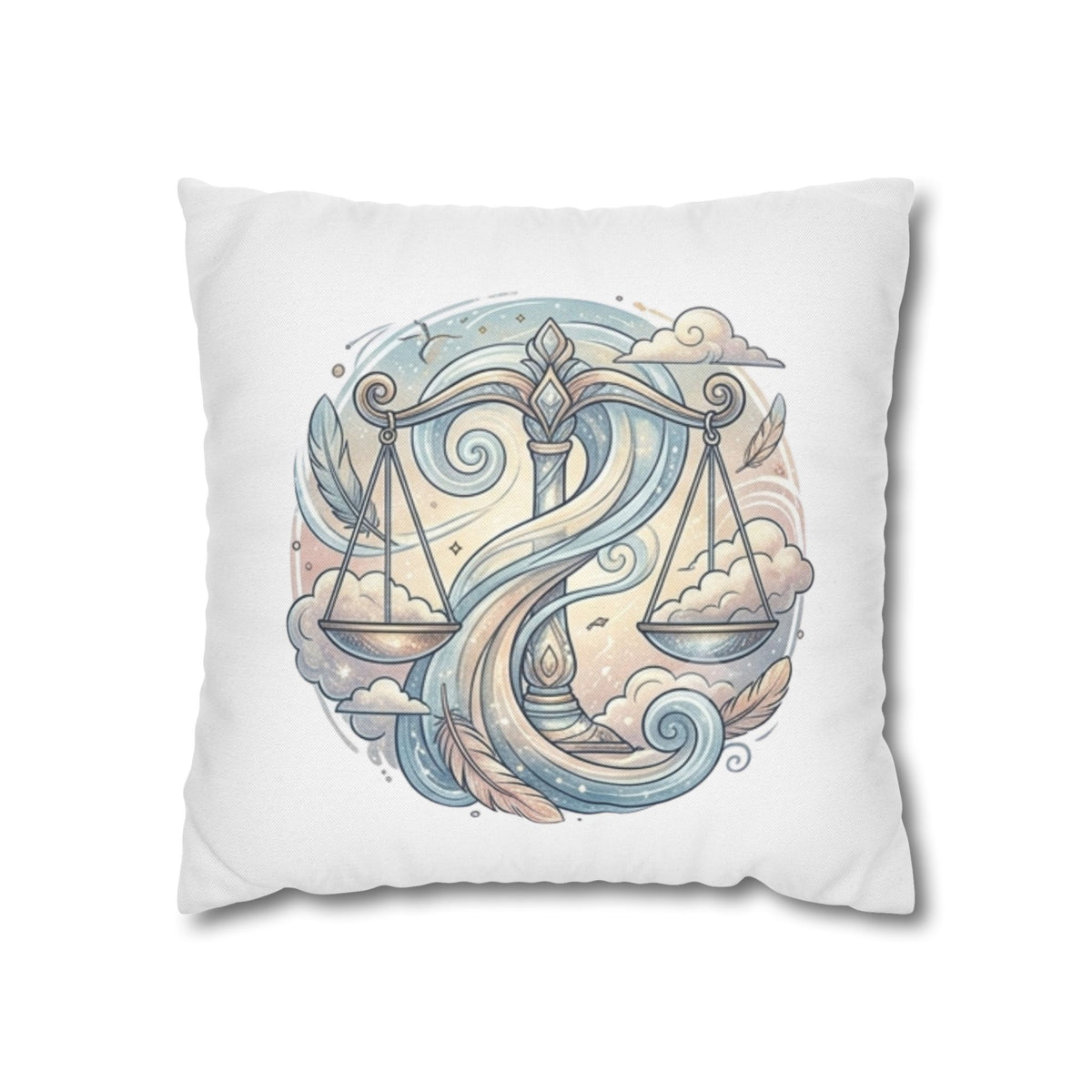 Libra Zodiac Throw Pillow pillowcase — Scales Astrology Decorative Pillowcase