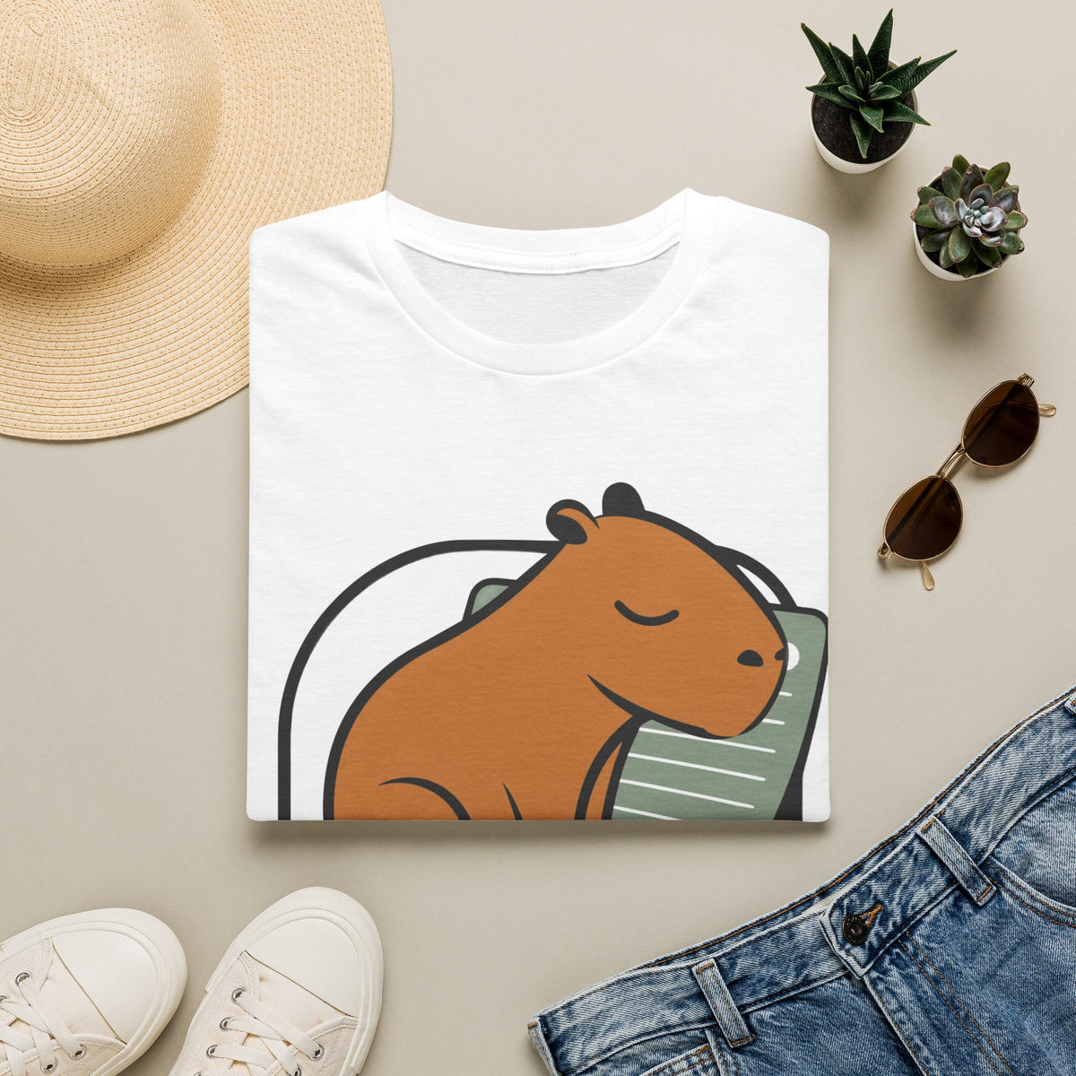 Capybara Nap T-Shirt — Cute Relaxed Capybara Illustration Tee - Trending Now - August 2026