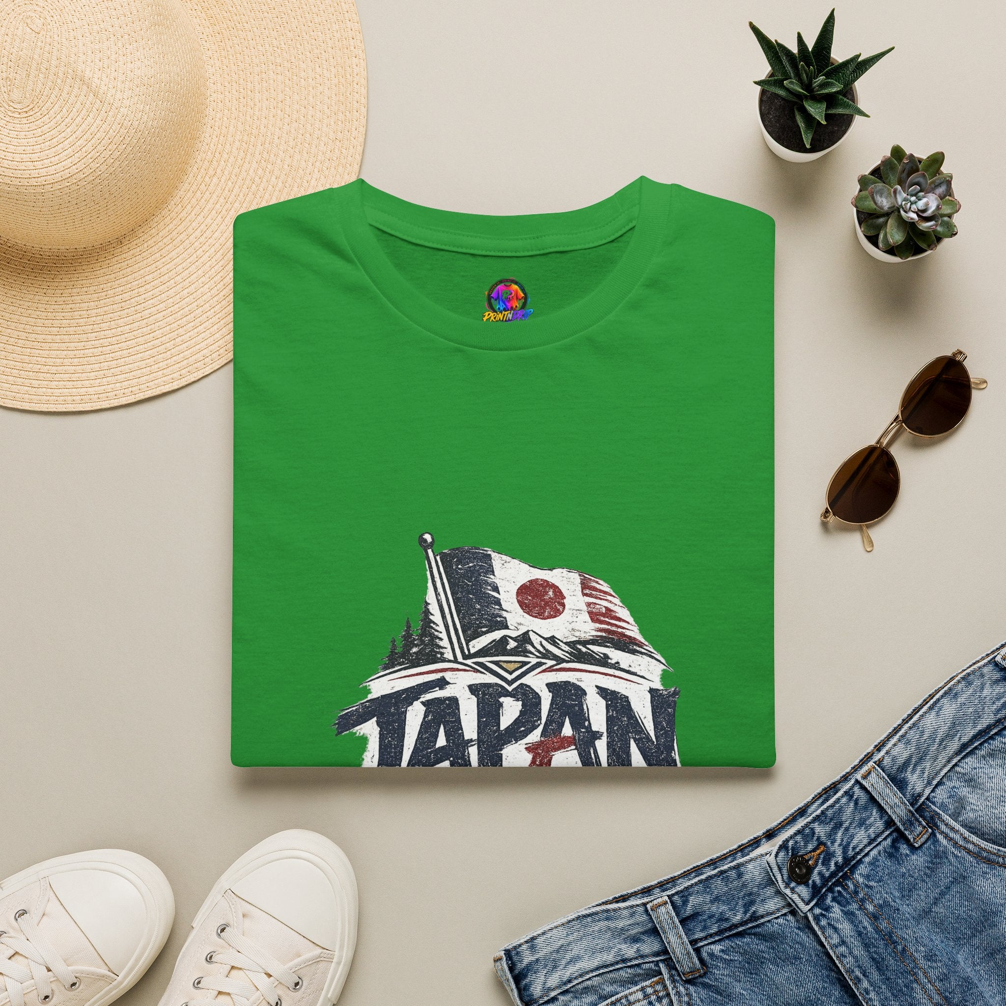 Japan Soccer T-Shirt – Vintage Flag & Crest Football Tee