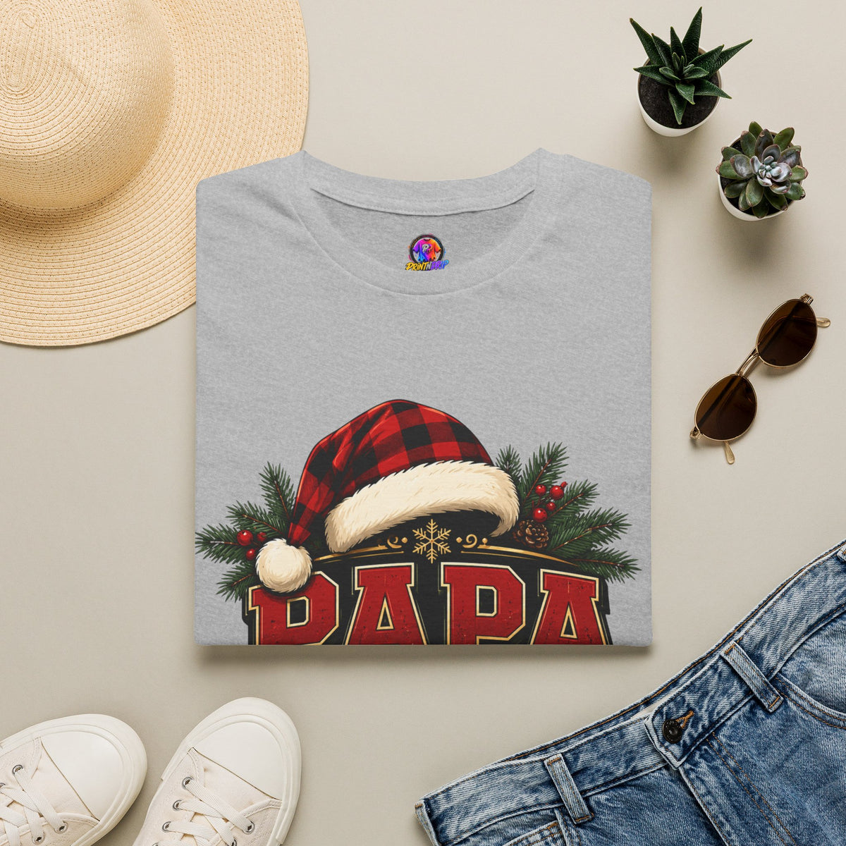 Papa Claus T-Shirt — Festive Holiday Dad Christmas Tee