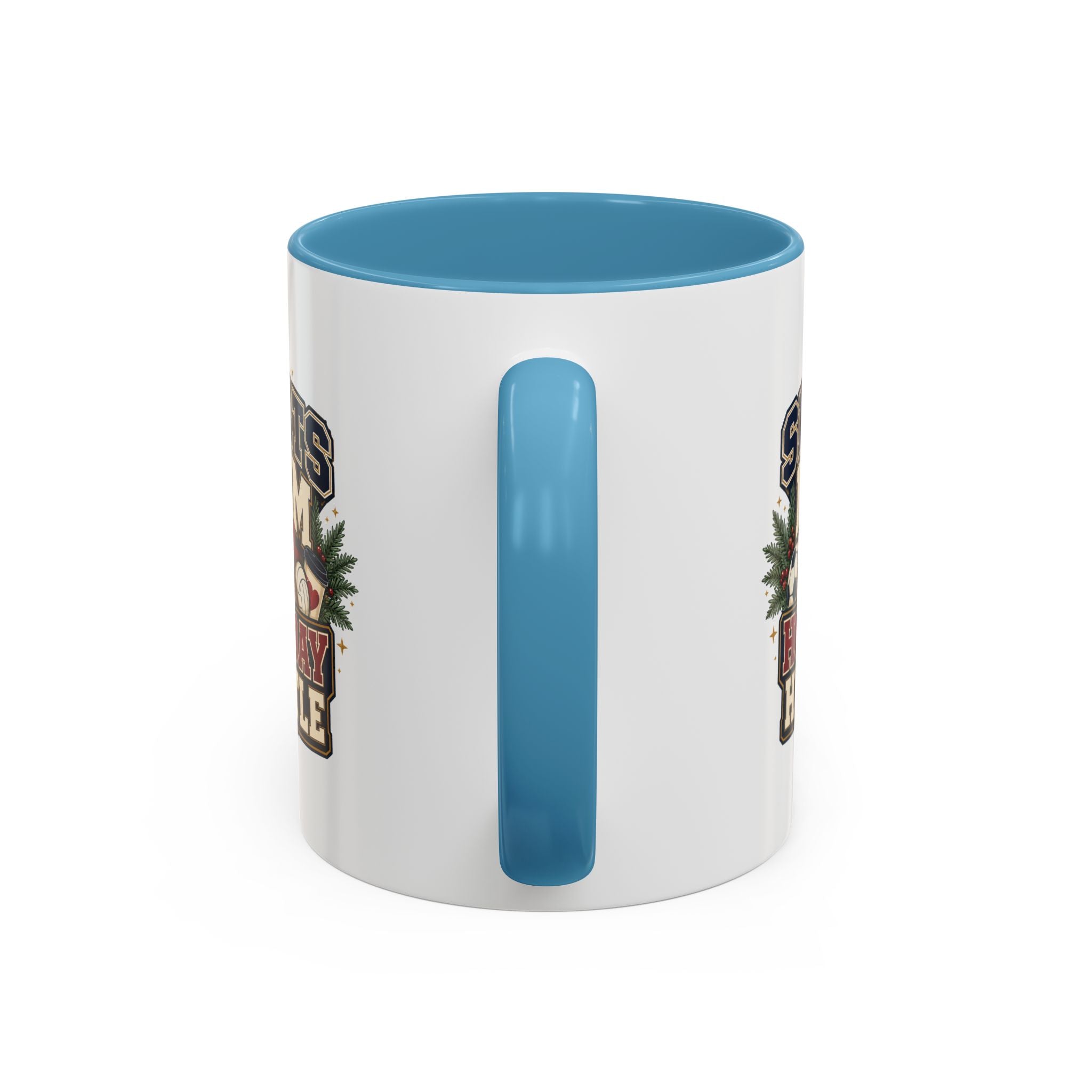 Modern Day Christmas Sports Mom Holiday Hustle Accent Coffee Mug – Christmas Sports Mom Gift