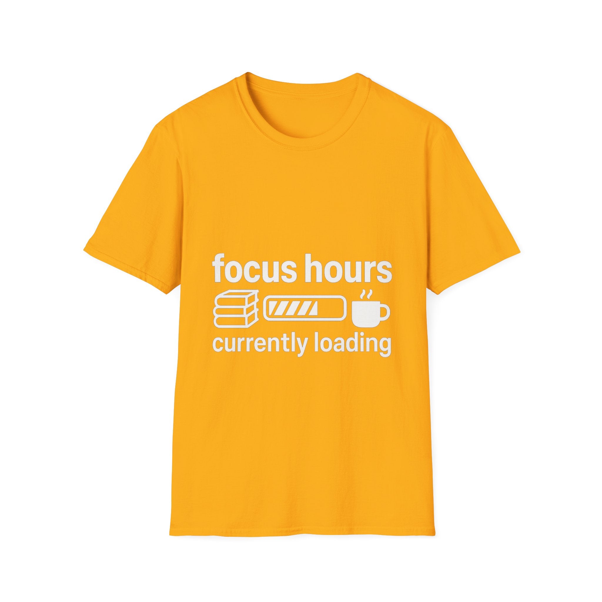 Focus Hours T-Shirt — "Focus Hours Currently Loading" Graphic Tee for Productivity & Remote Work - Trending Now - August 2026 Trends - Everyday T-Shirt