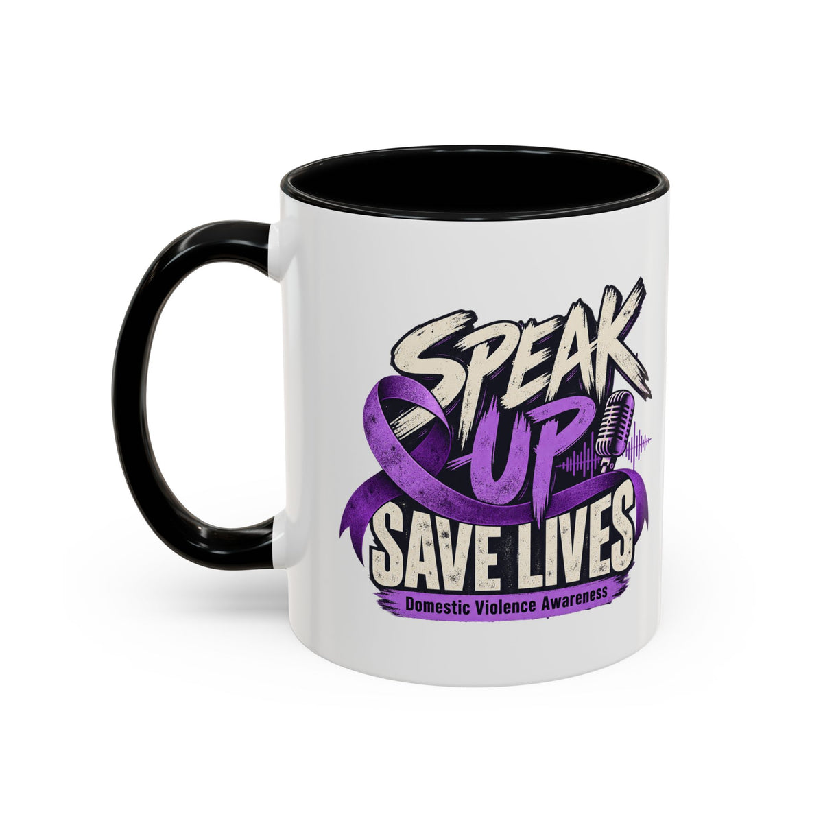 Speak Up Save Lives Domestic Violence Awareness Coffee Mug