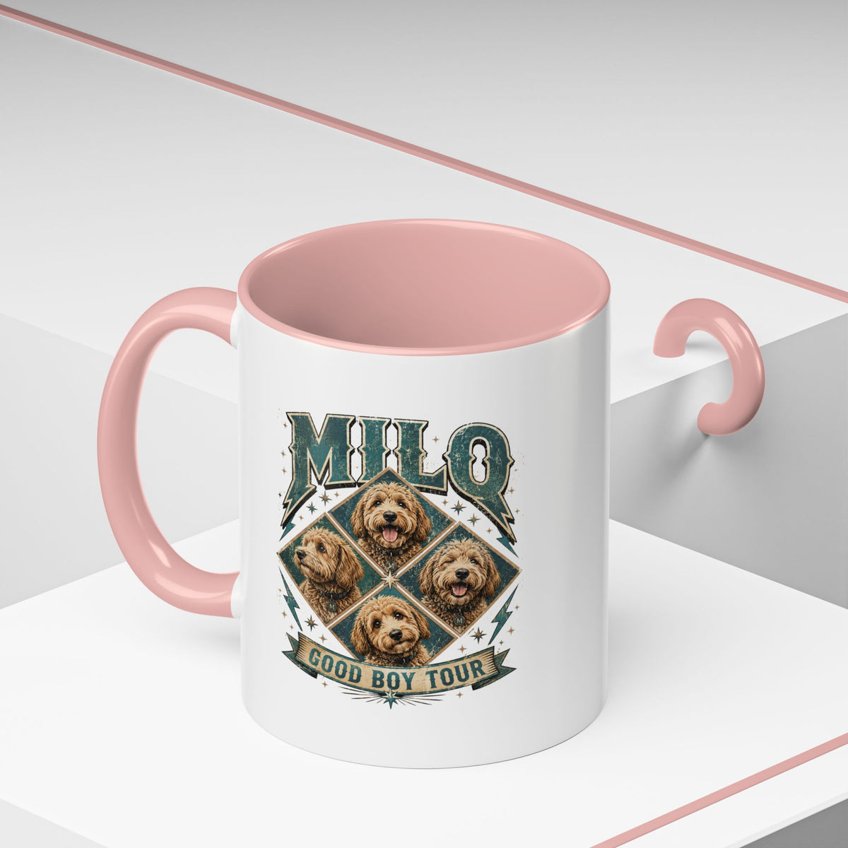 Milo Bailey Dog Dad Mom Good Boy Tour Accent Coffee Mug – Milo Dog Portraits