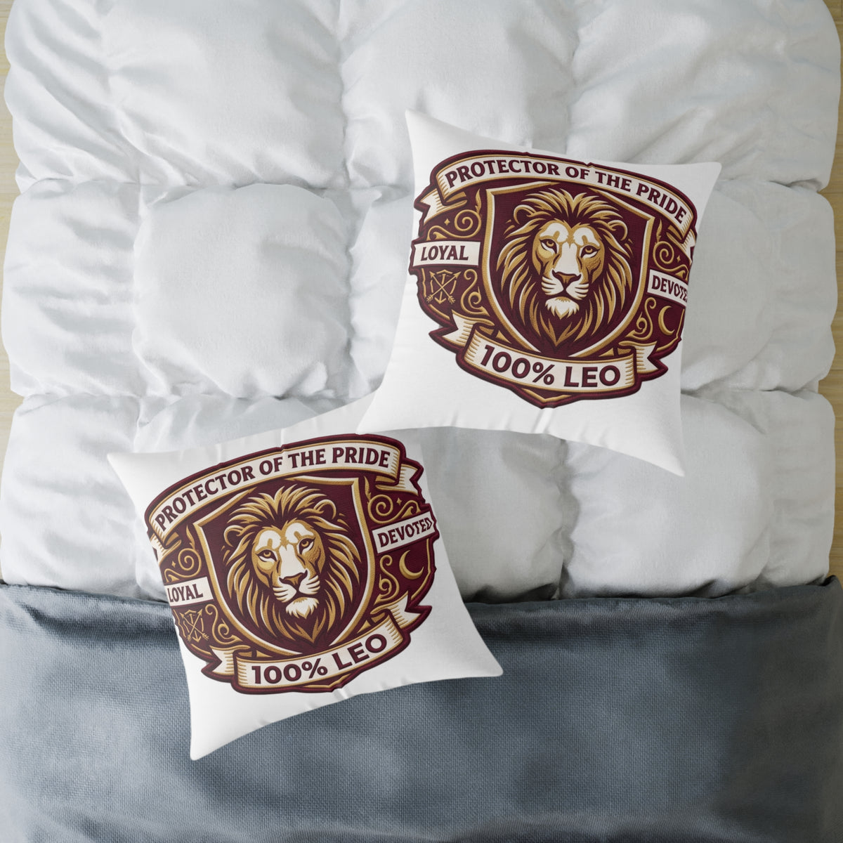 Leo Zodiac Protector Of The Pride Square Poly Canvas Pillow
