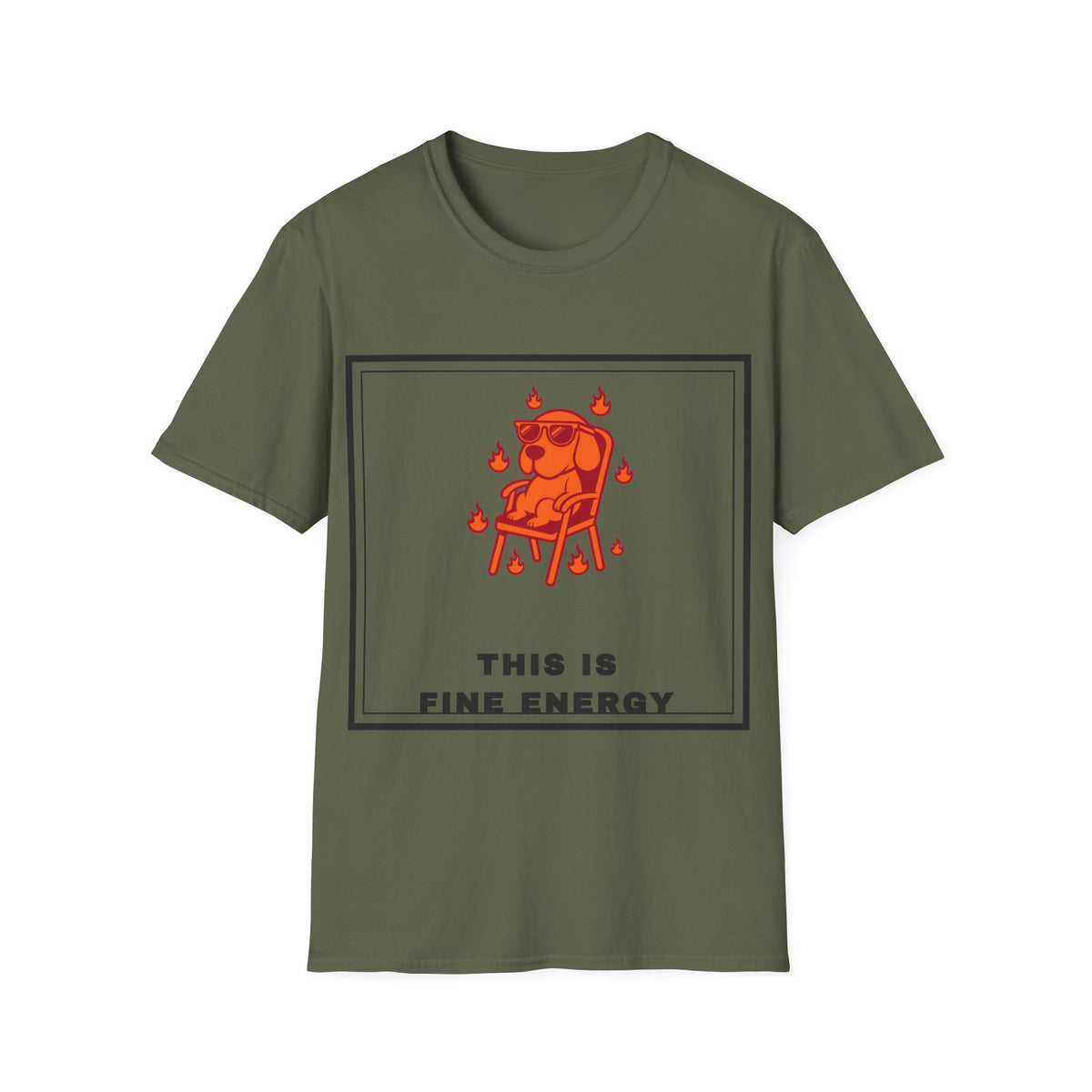 This Is Fine Energy T-Shirt — Cute Dog Meme Graphic Tee - Trending Now - September 2026
