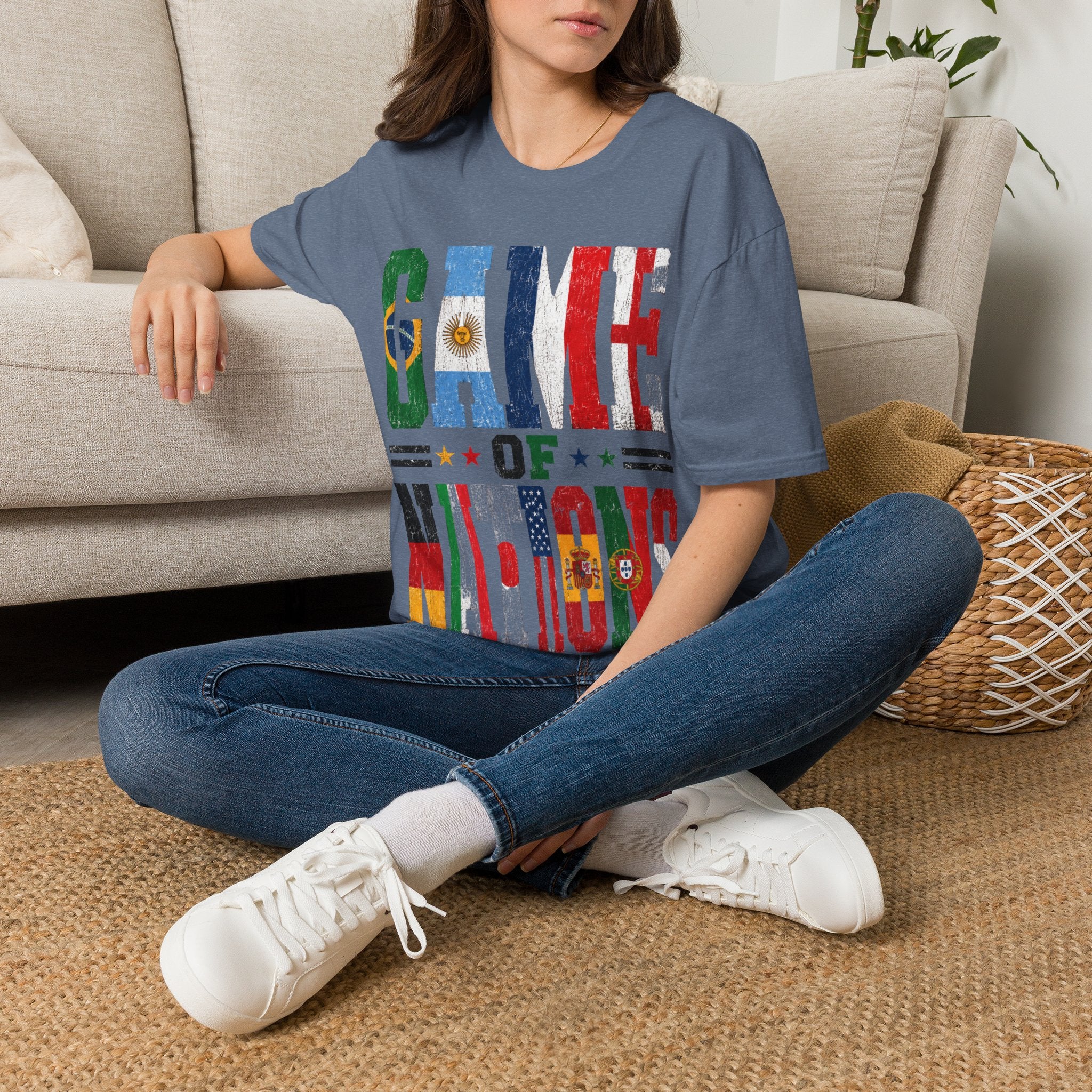 FIFA World Cup 2026 T-Shirt — 'Game of Nations' Vintage Flag Soccer Graphic Tee