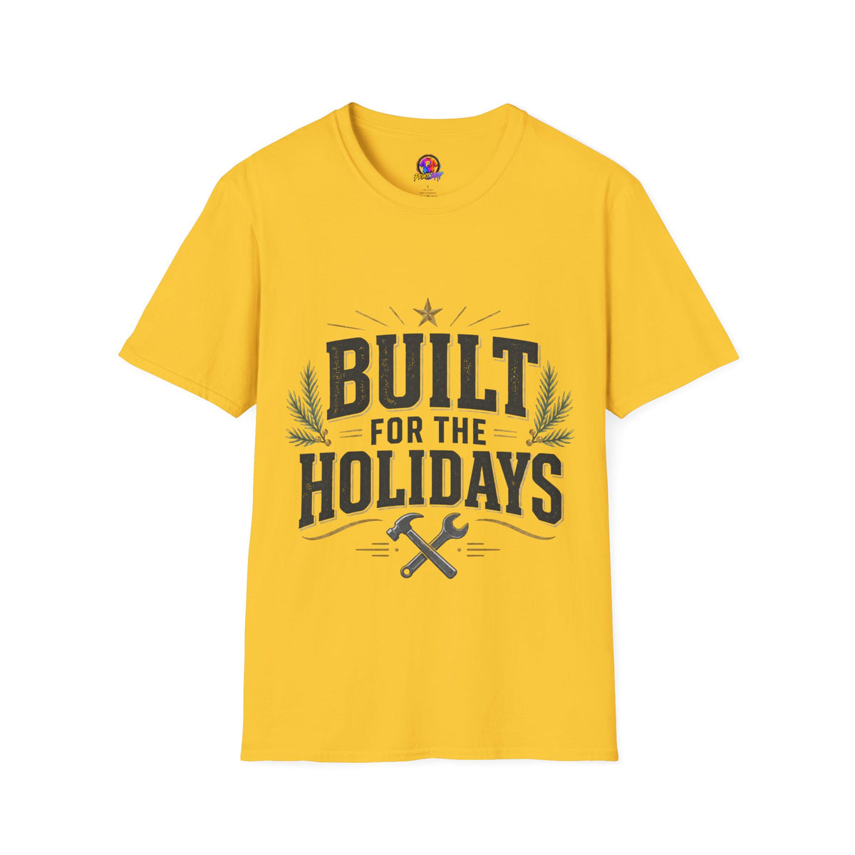 T-Shirt — "Built for the Holidays" Festive Rustic Holiday Tee (Gift for DIYers)