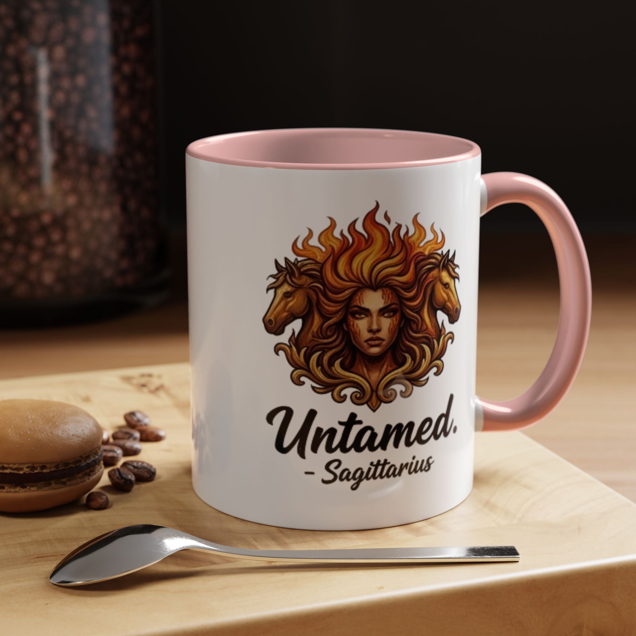 Untamed Sagittarius Coffee Mug — Zodiac Archer Accent Mug (11 oz)