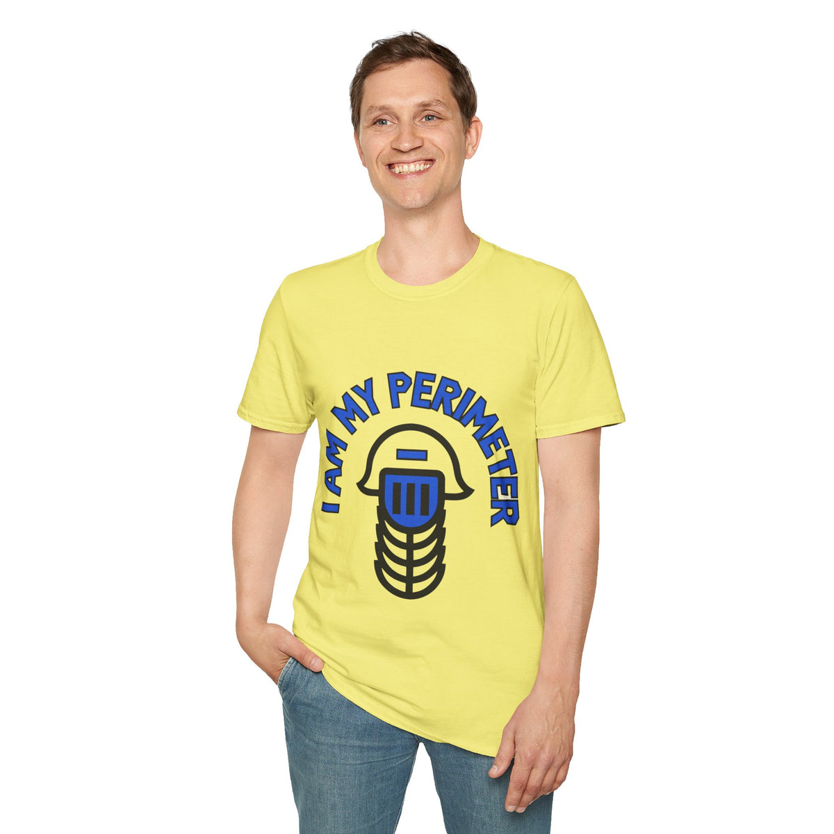 I Am My Perimeter Blue Jail Bars T-Shirt - Minimalist Graphic Quote Tee - Trending Now - September 2026