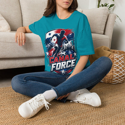 Canal Force Soccer T-Shirt - Patriotic Player Graphic Tee - Panama Shirt