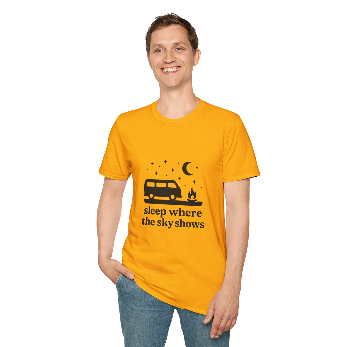 Retro Camper Night Sky T-Shirt - Trending Now - August 2026