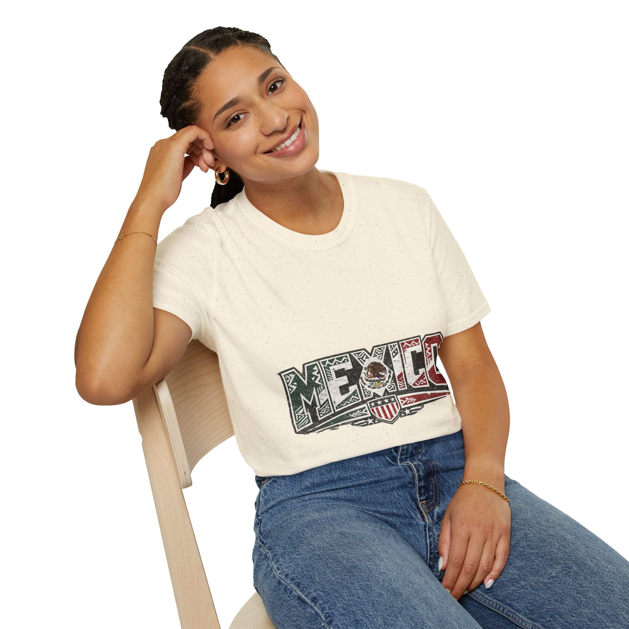 Mexico Pride Graphic T-Shirt — Retro Mexican Flag Design