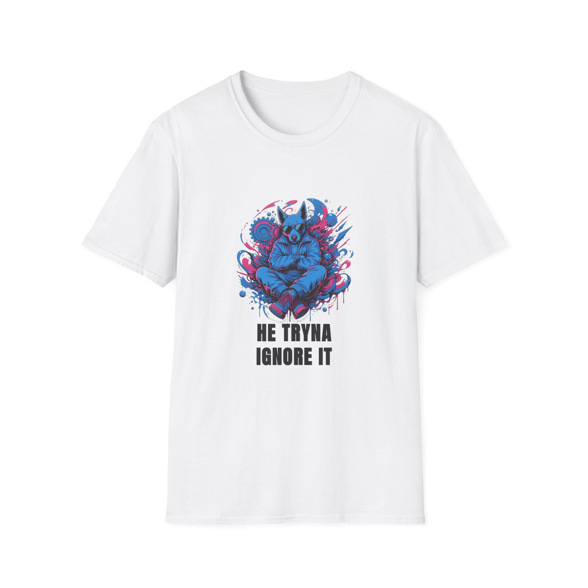 Mystic Wolf T-Shirt — "He Tryna Ignore It" Graphic Tee - Trending Now - August 2026