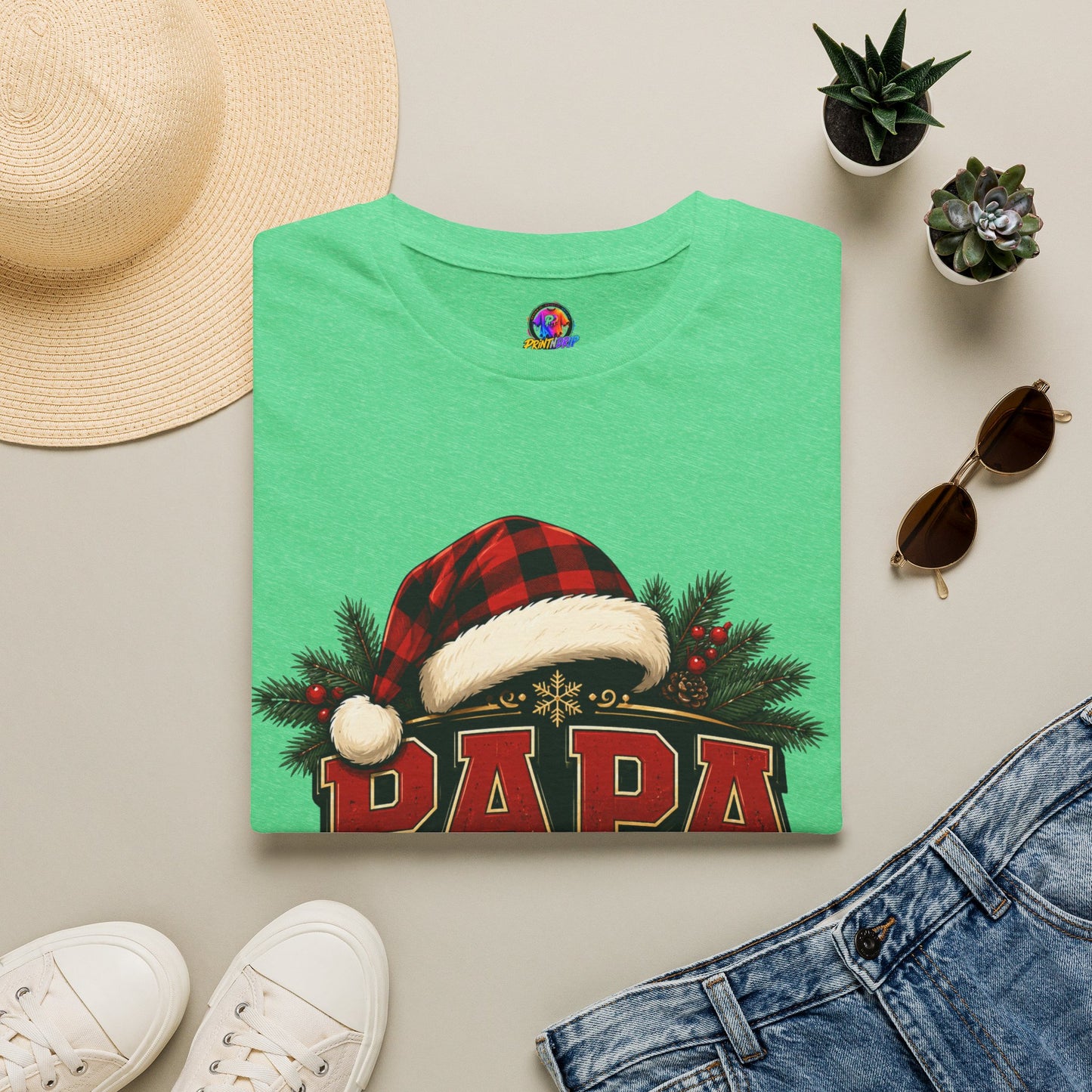Papa Claus T-Shirt — Festive Holiday Dad Christmas Tee