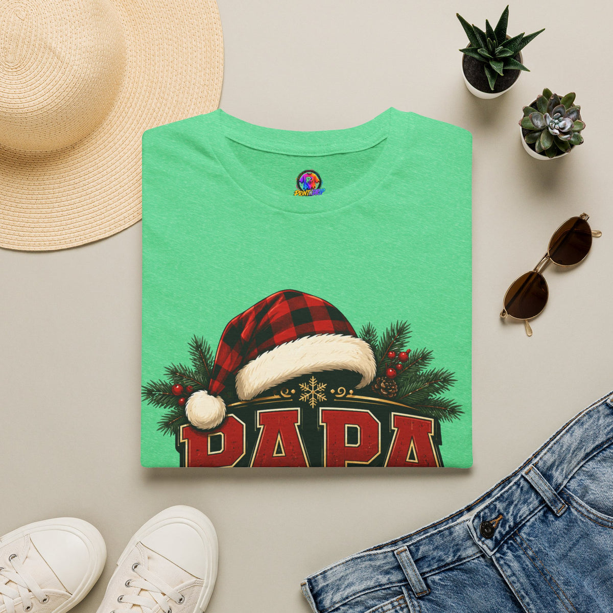 Papa Claus T-Shirt — Festive Holiday Dad Christmas Tee