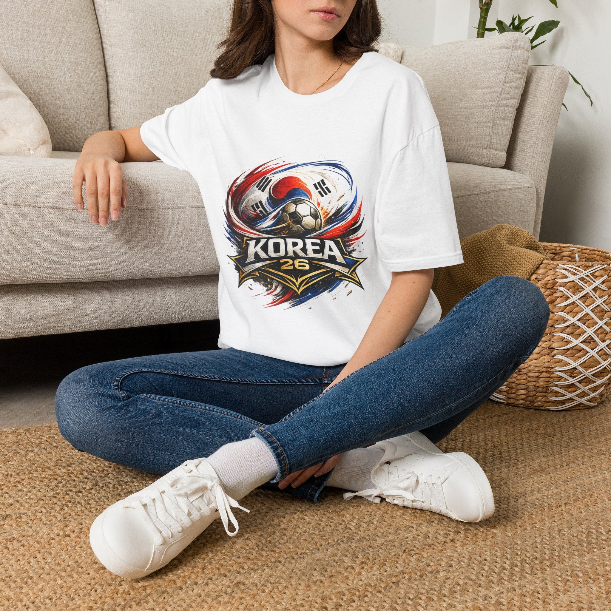 Korea Soccer T‑Shirt — Korea Football Crest Tee