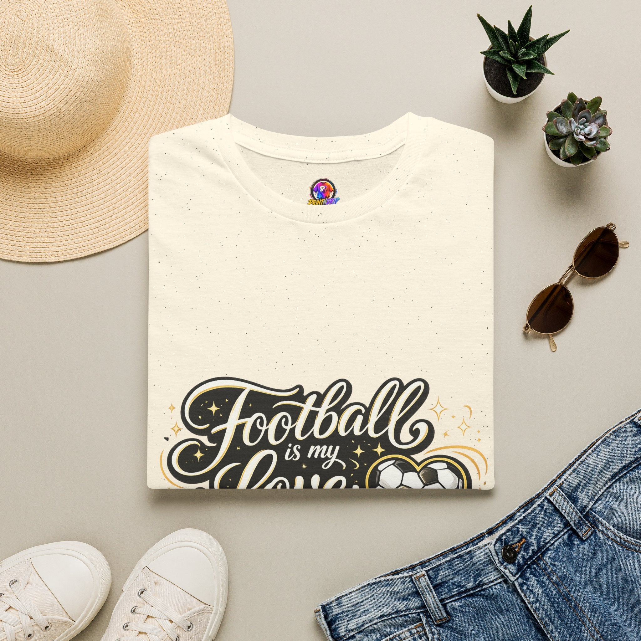 Women's/Unisex Soccer Fan Shirt Football Is My Love Language Tee —