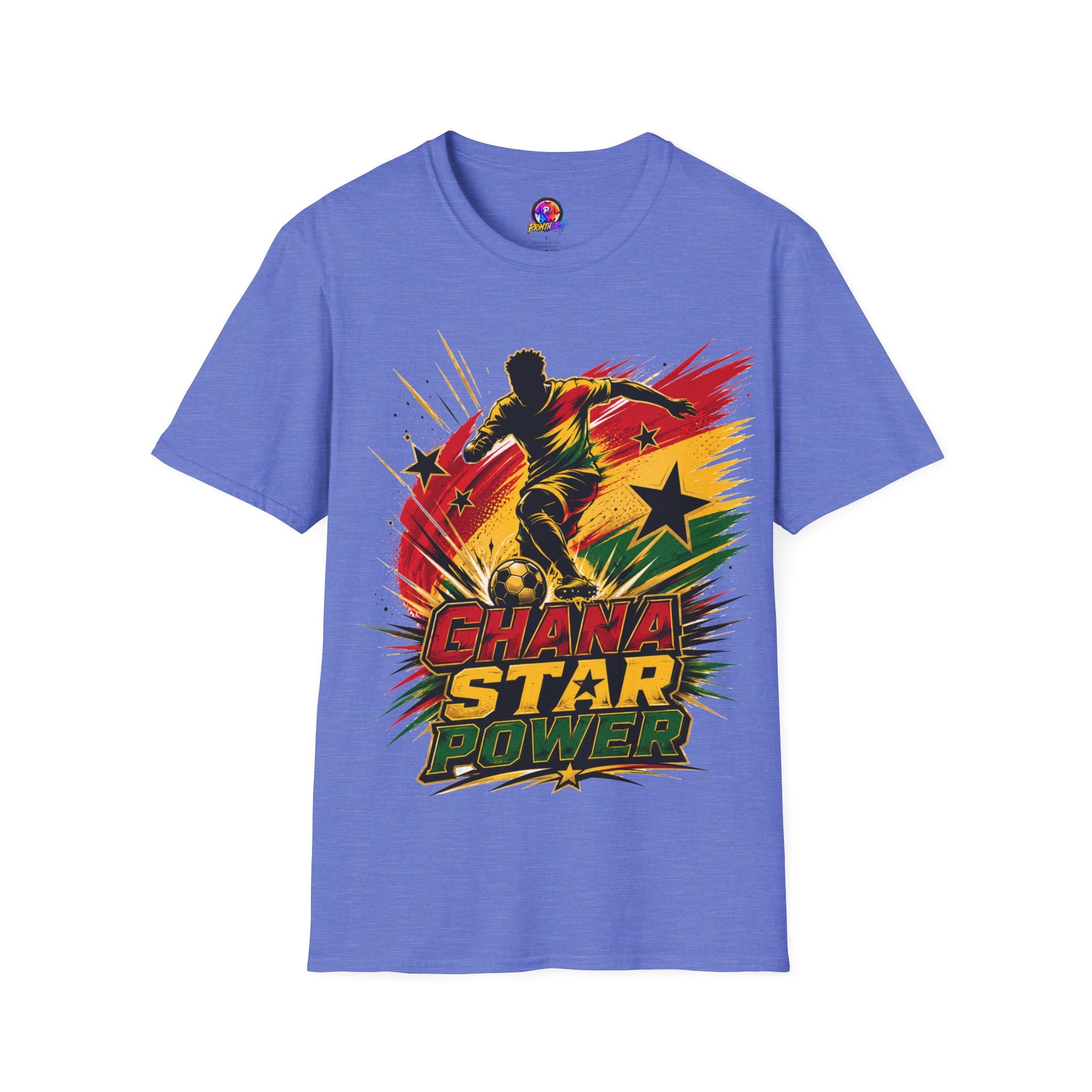 Ghana Star Power Soccer T-Shirt — Afro Football Fan Tee - Ghana T-Shirt