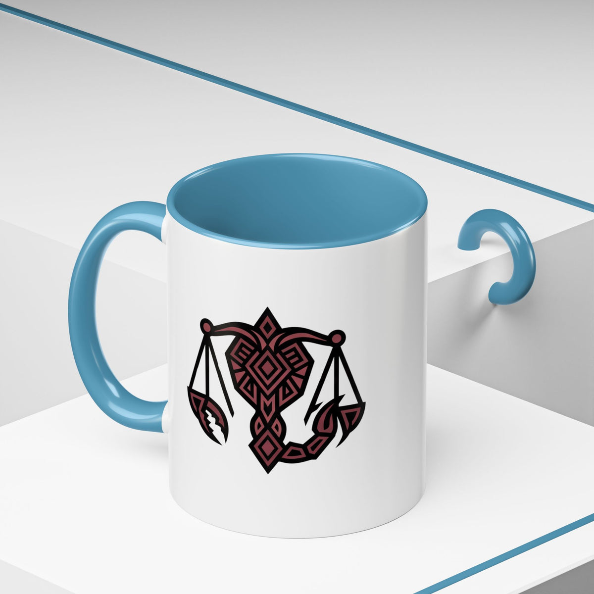 Scorpio Zodiac Scales Coffee Mug — Zodiac Balance Accent Mug