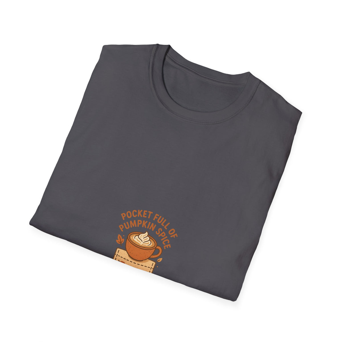 Pocket Full Of Pumpkin Spice Graphic Tee, Cute Autumn Coffee Pocket T-Shirt - Trending Now - September 2026