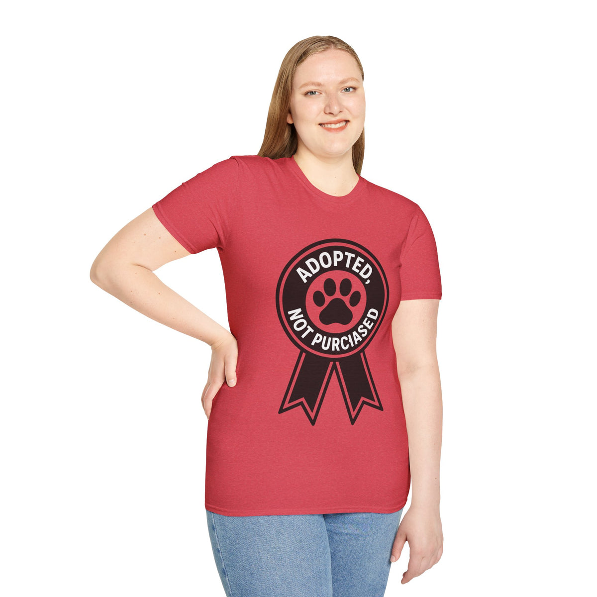 Adopted Not Purchased Graphic T-Shirt — Rescue Pet Awareness Tee - Trending Now - August 2026