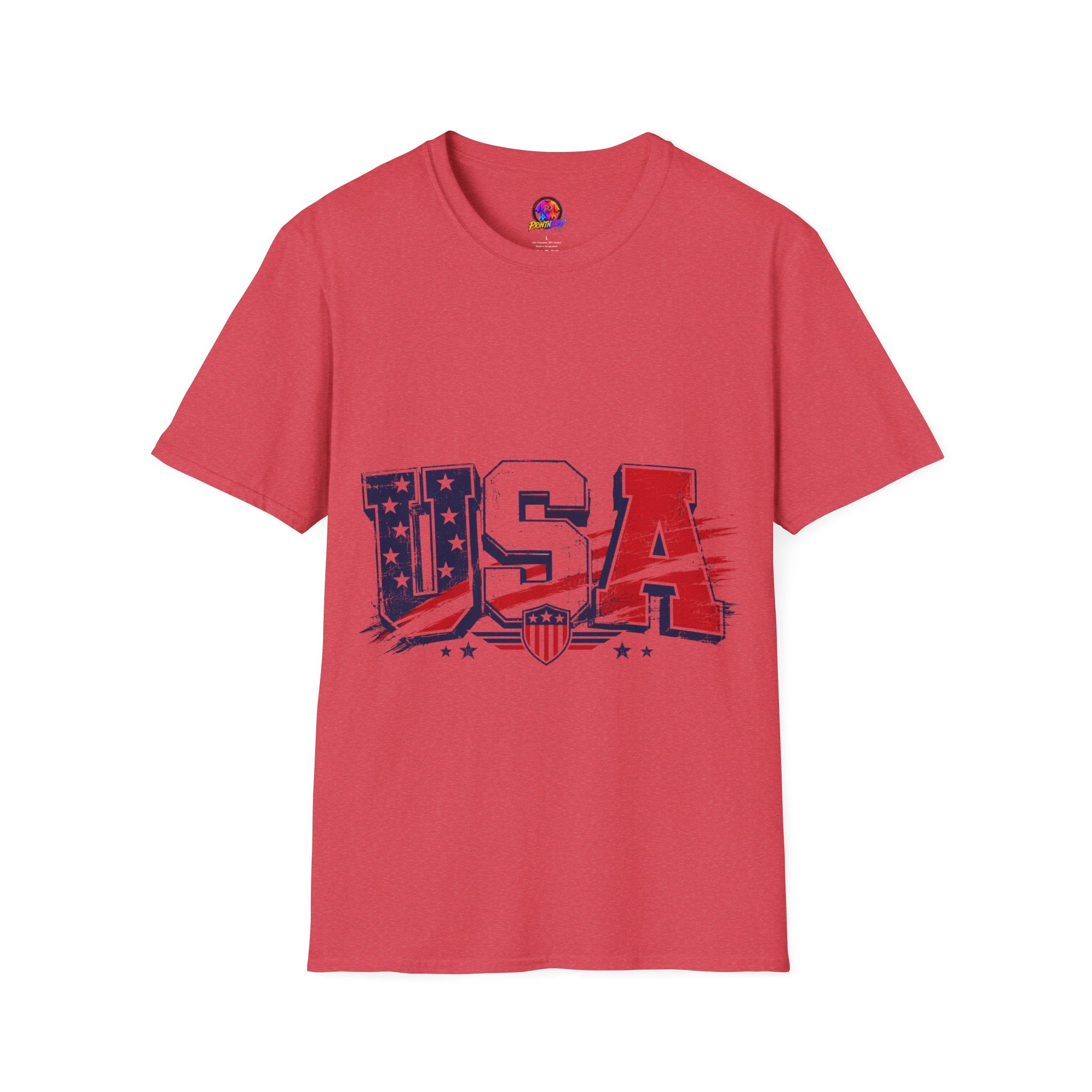USA Flag Graphic T-Shirt — Patriotic Red White & Blue Tee