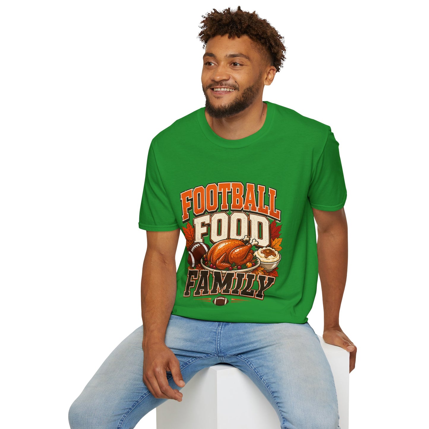 Football Food Family T-Shirt — Thanksgiving Tailgate Tee for Fans