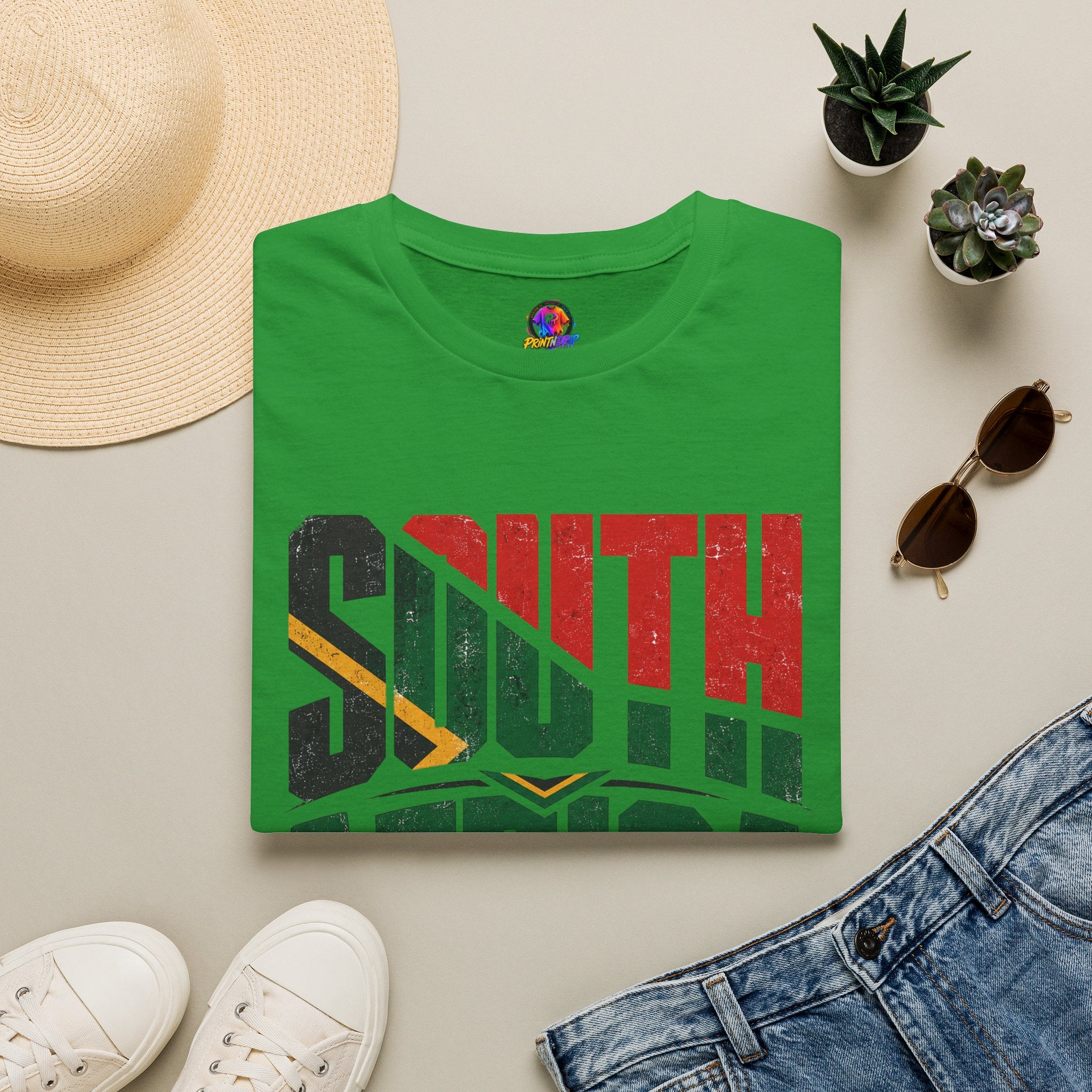 South Africa Soccer T-Shirt — Vintage Flag Football Fan Tee