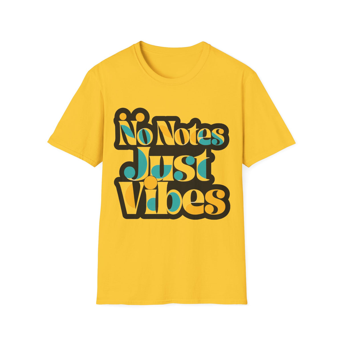 No Notes Just Vibes T-Shirt — Retro Groovy Graphic Tee for Relaxed, Music-Loving Casual Wear - Trending Now - August 2026