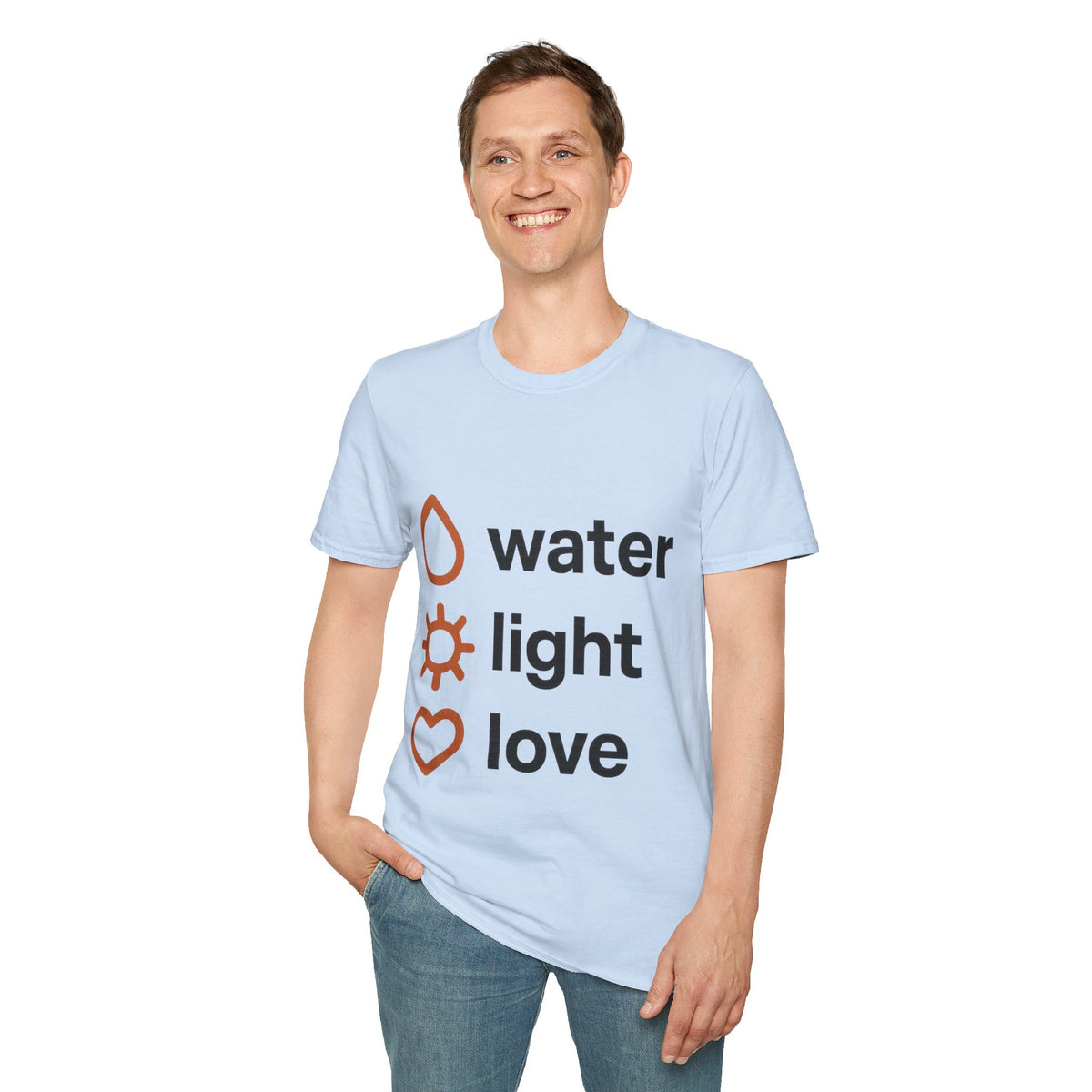 Minimalist Water Light Love Self Care Graphic Tee - Trending Now - September 2026