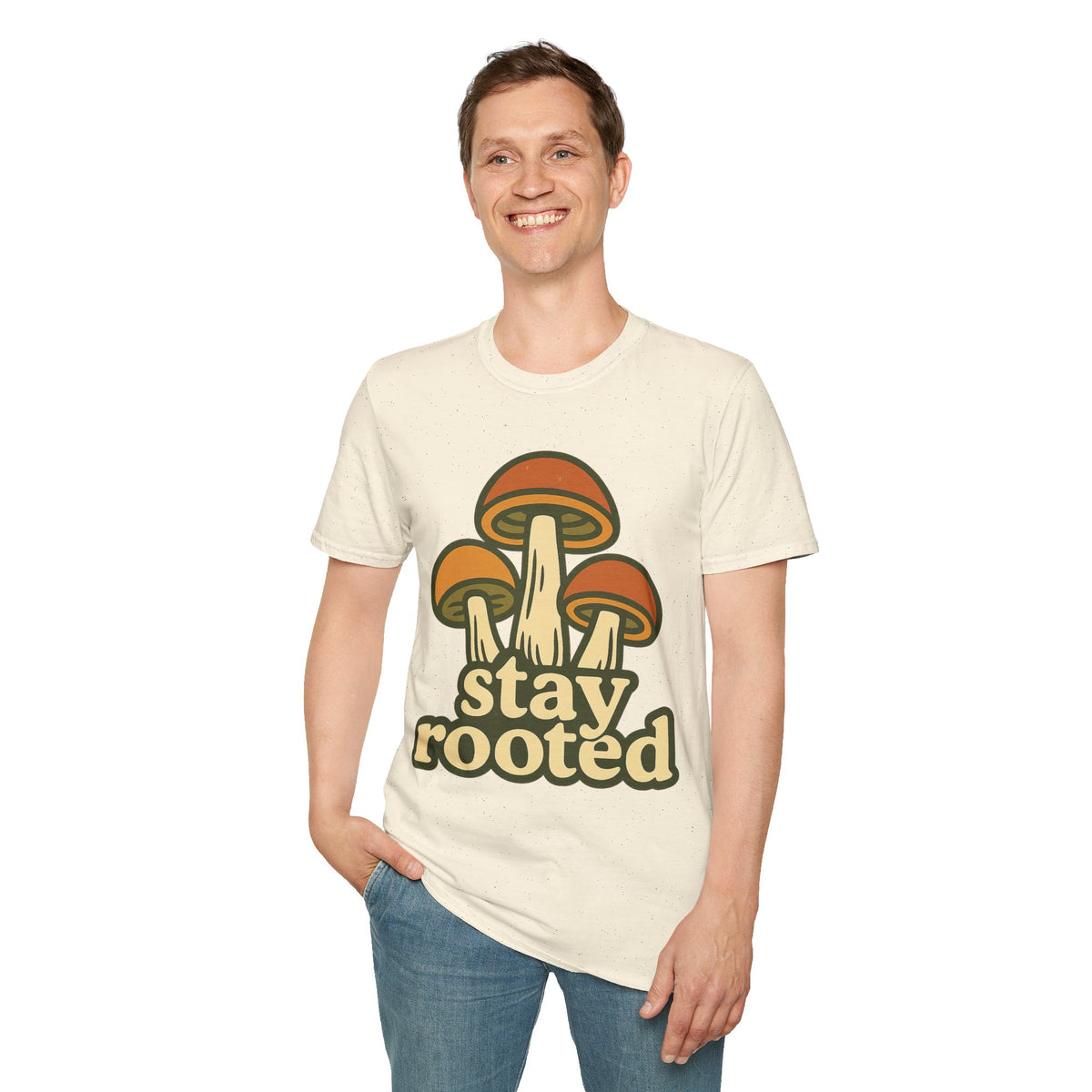 Mushroom "Stay Rooted" T-Shirt - Trending Now - September 2026
