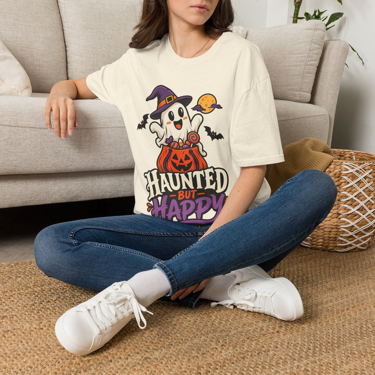 Haunted But Happy Halloween T-Shirt