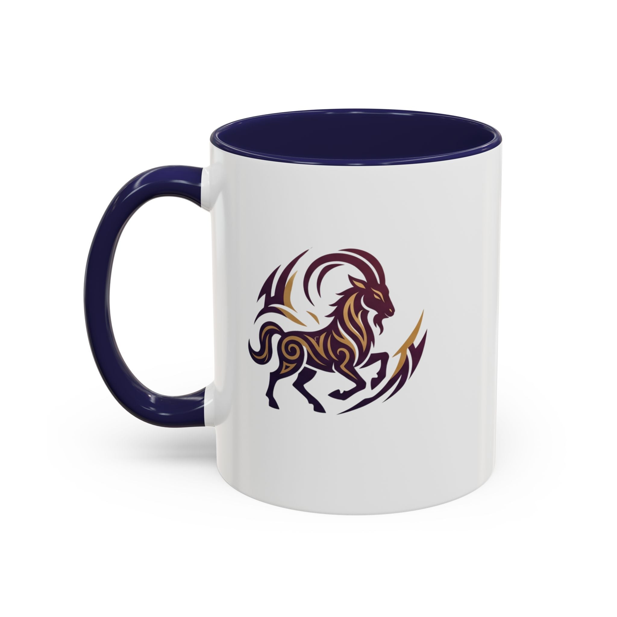 Capricorn Tribal Goat Accent Coffee Mug — Zodiac Horoscope Gift
