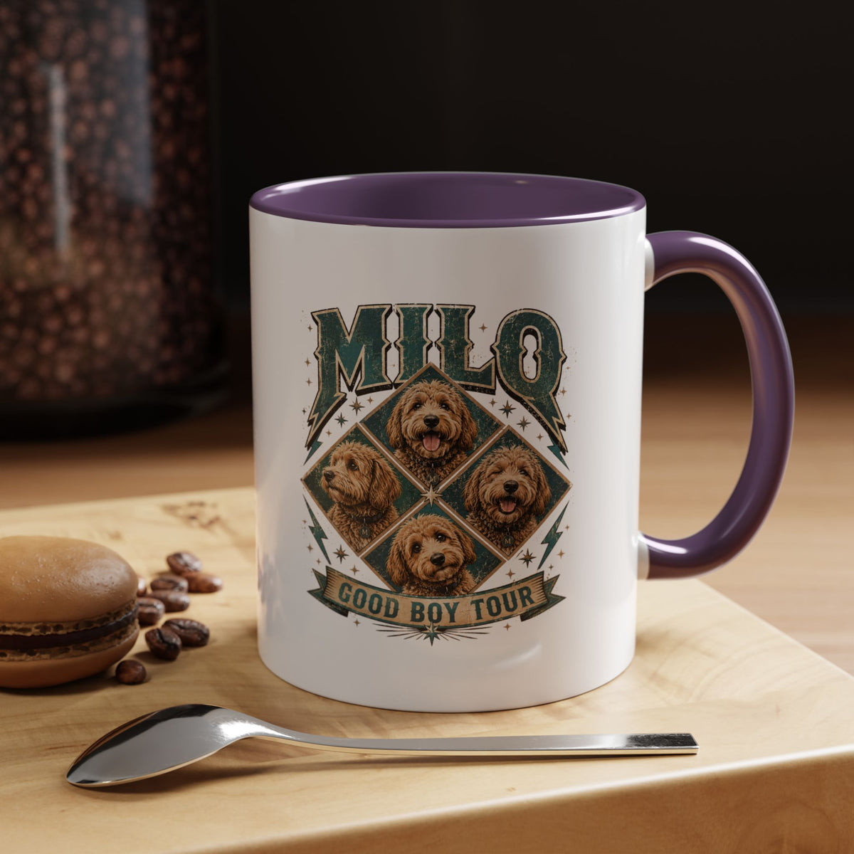 Milo Bailey Dog Dad Mom Good Boy Tour Accent Coffee Mug – Milo Dog Portraits