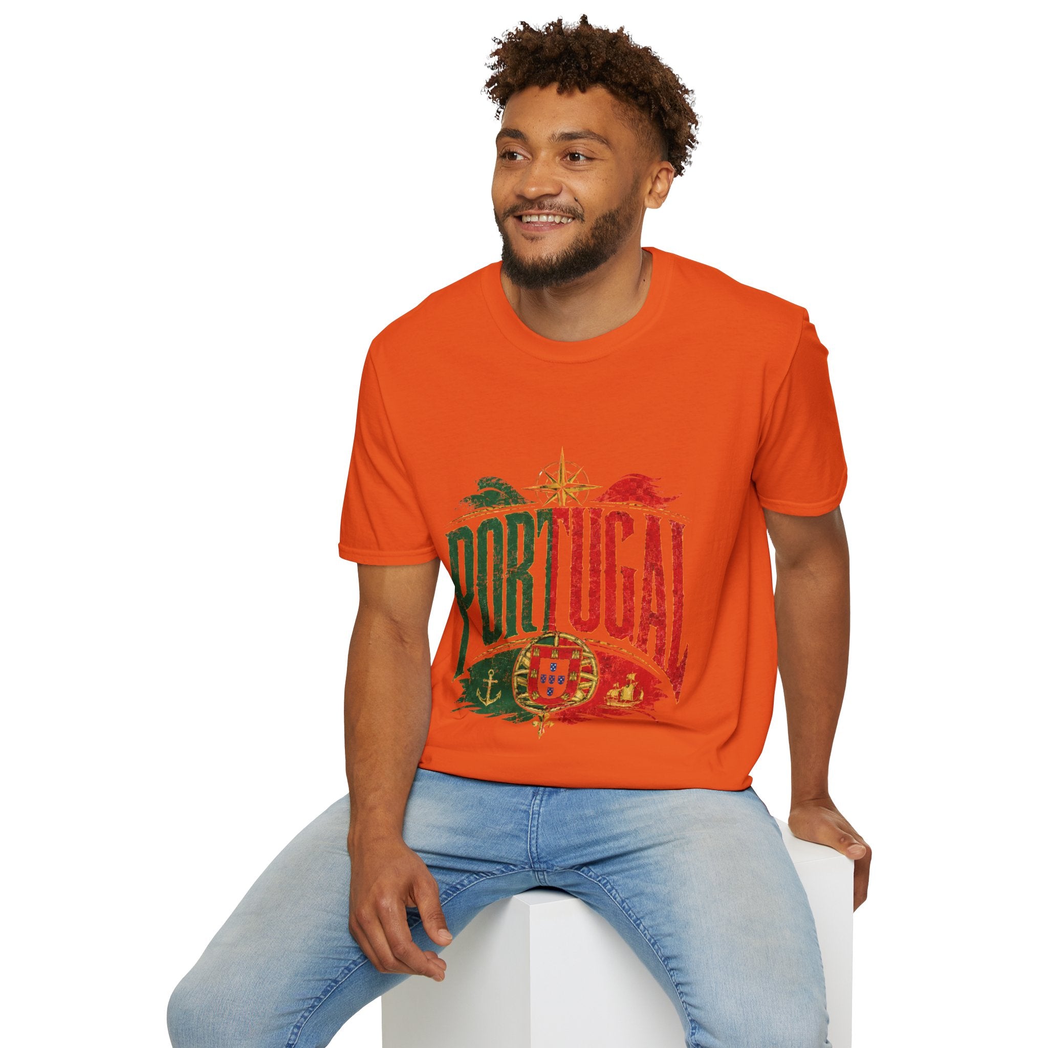 Portugal Vintage Compass T-Shirt — Retro Portuguese Flag Travel Tee